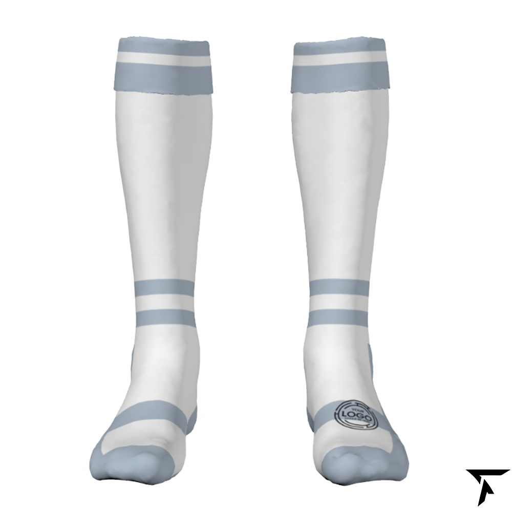 Soccer Socks - Gray and White