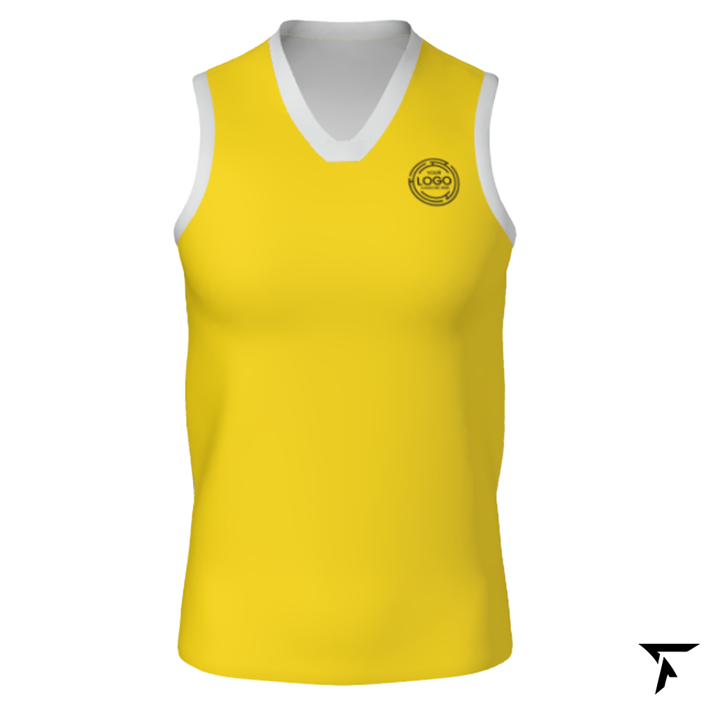 Women's Basketball Training Singlet - Yellow and White