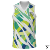 Youth Basketball Jersey - White, Green and Blue