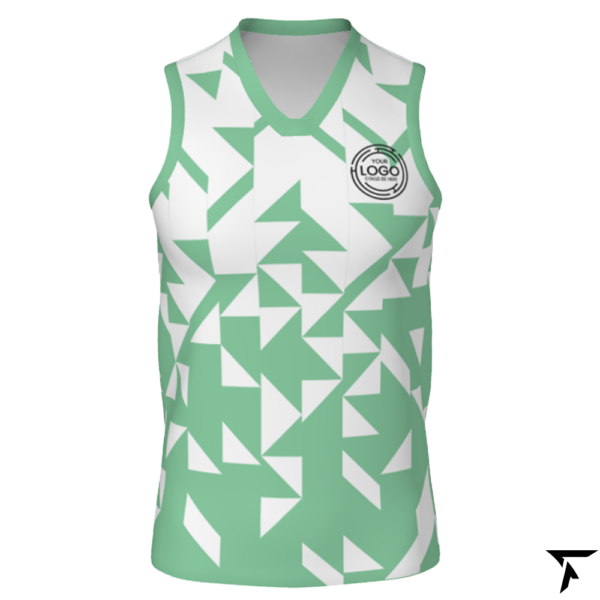 Youth Basketball Jersey - White and Green