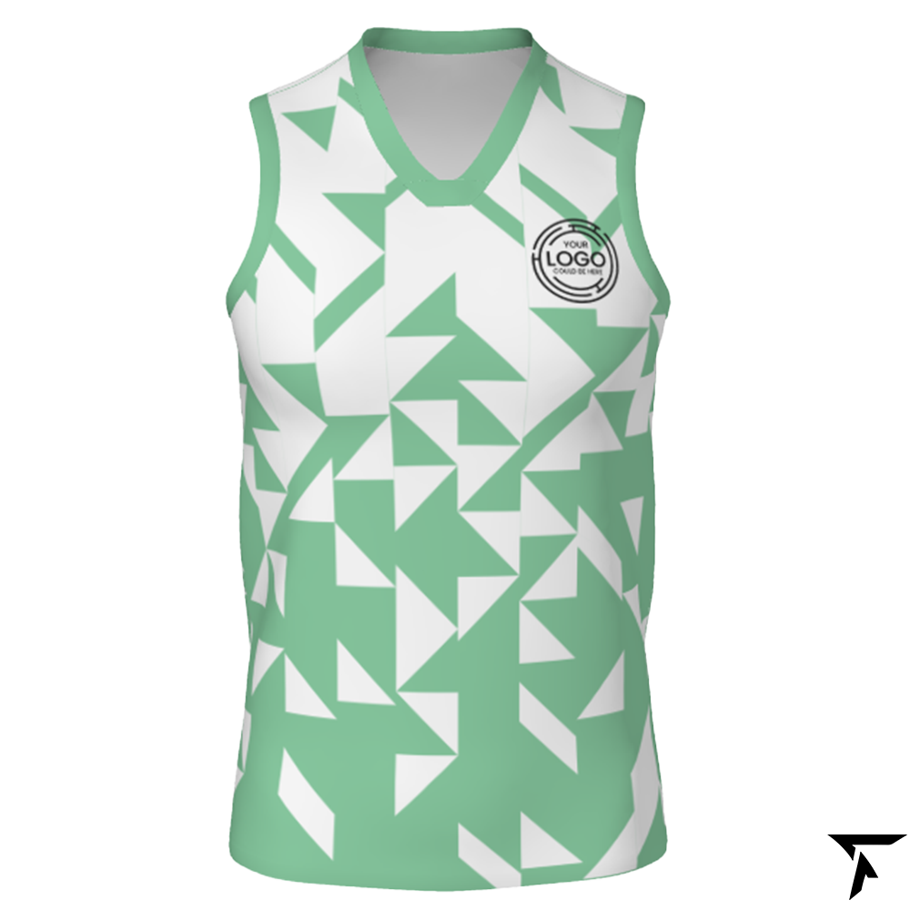 Youth Basketball Jersey - White and Green