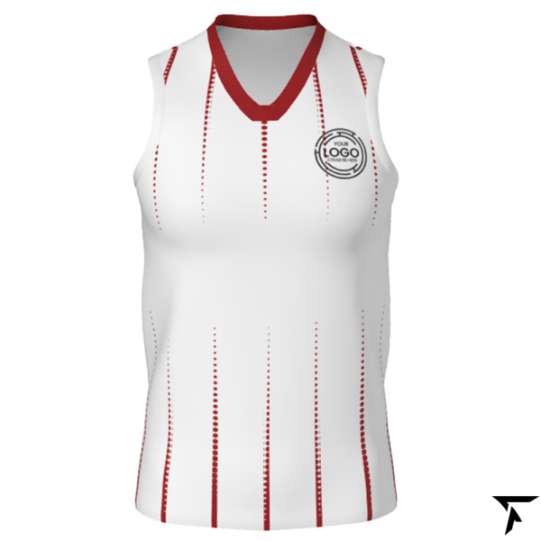 Youth Basketball Jersey - White and Red