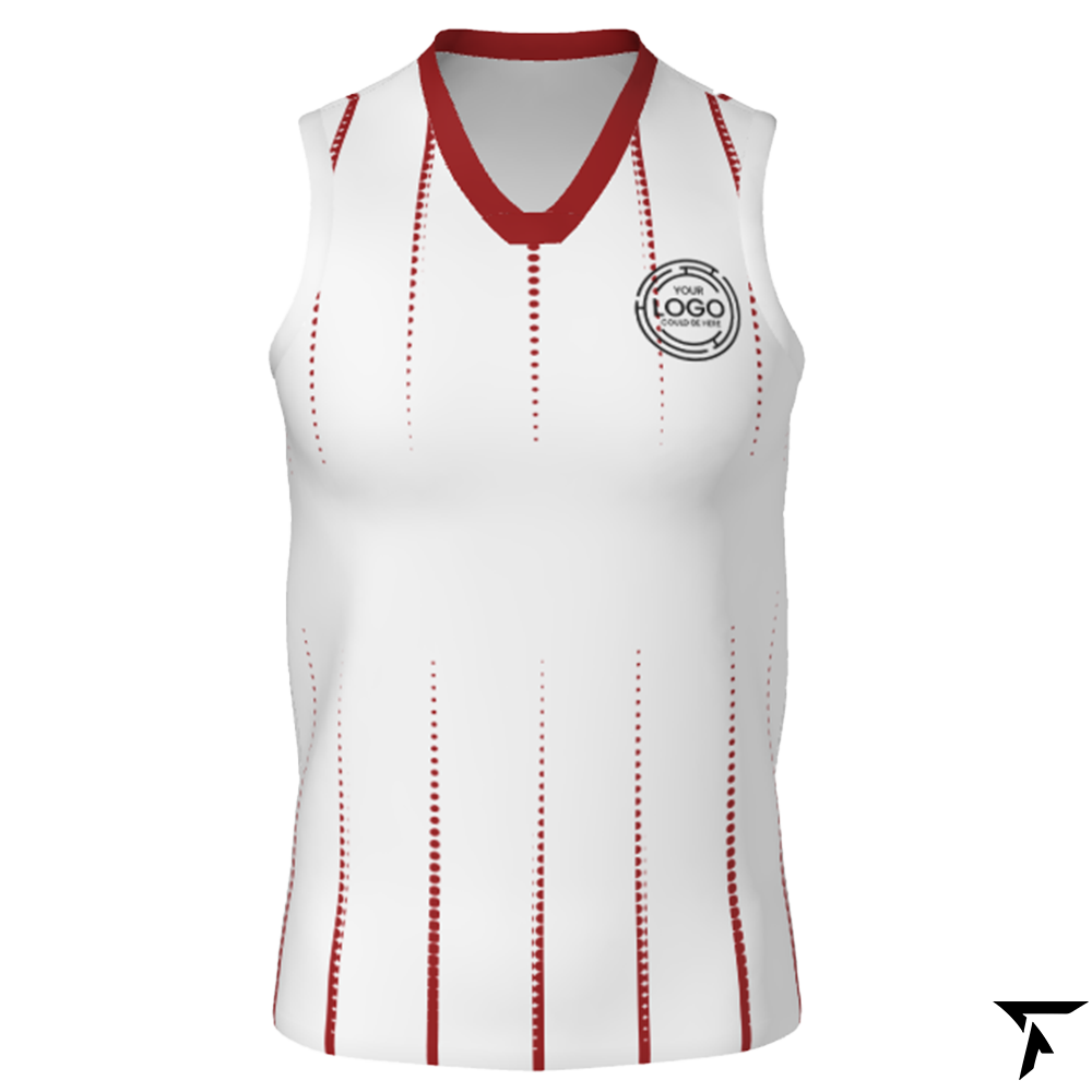 Youth Basketball Jersey - White and Red