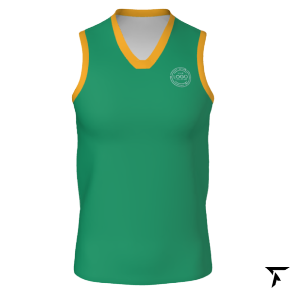 Youth Basketball Training Singlet - Green Emerald