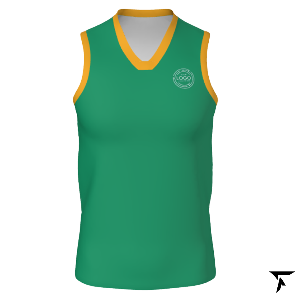 Youth Basketball Training Singlet - Green Emerald