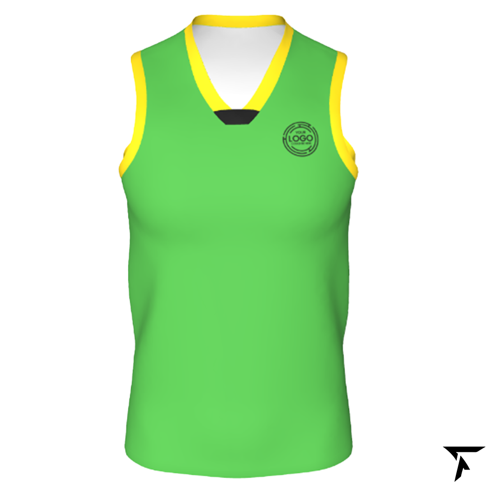 Youth Basketball Training Singlet - Green Lime
